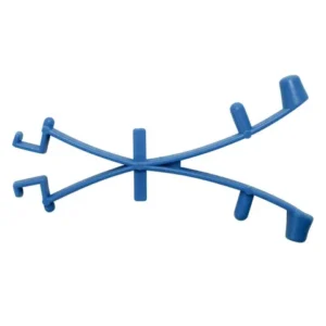 Wishbone clip X shape